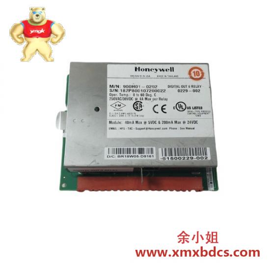900h01-0202_honeywell_digital_output_relays_8_channel.jpg 霍尼韦尔 900H01-0202 数字输出继电器模块, 8通道